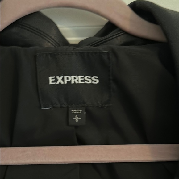 Express Black Leather Jacket - Picture 2 of 5
